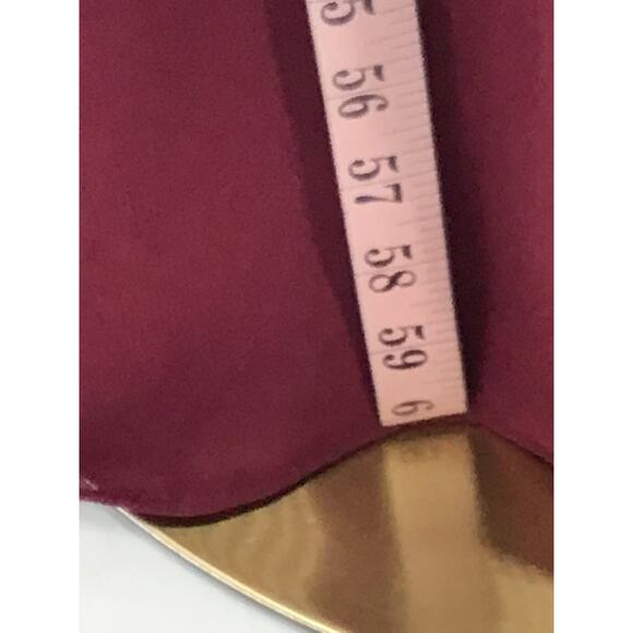 MOTHER OF THE BRIDE SZ 2 XS Burgundy Lace Up Off Shoulder Maxi Dress NEW B160 - Picture 6 of 10